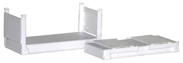 326-5460 - 20' Stackable Flat Container - Undecorated - 2Pc (Ho Scale) 1
