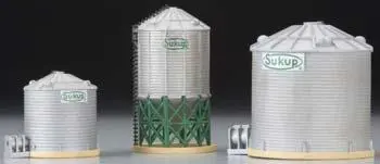 353-6348 - Grain Towers - Sukup Manufacturing Co. - 3 Variations (N Scale) 1