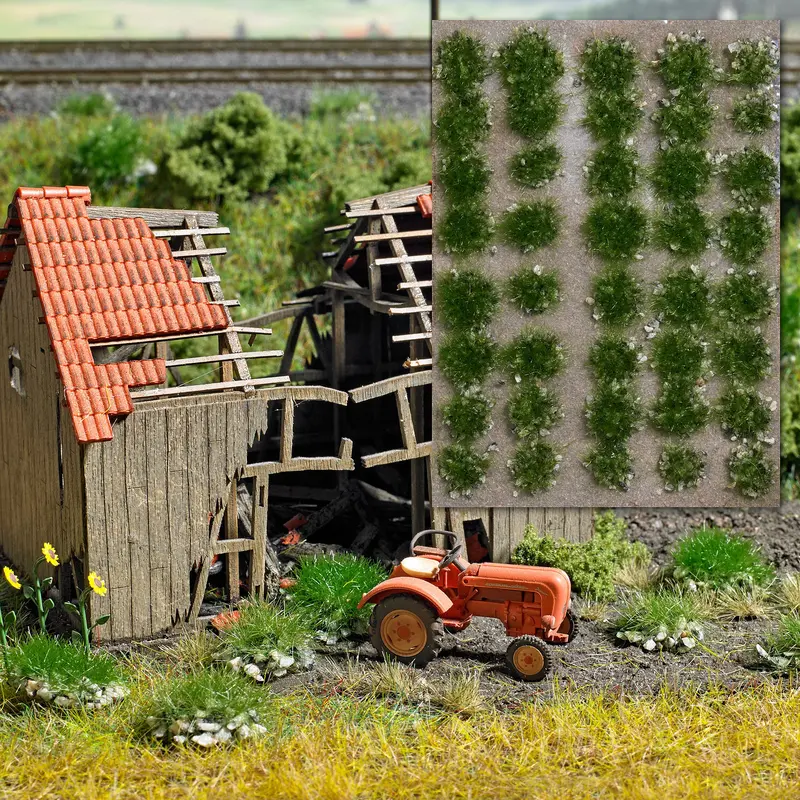 3552 - Tufts Of Grass With Stones - Summer (Ho Scale) 1
