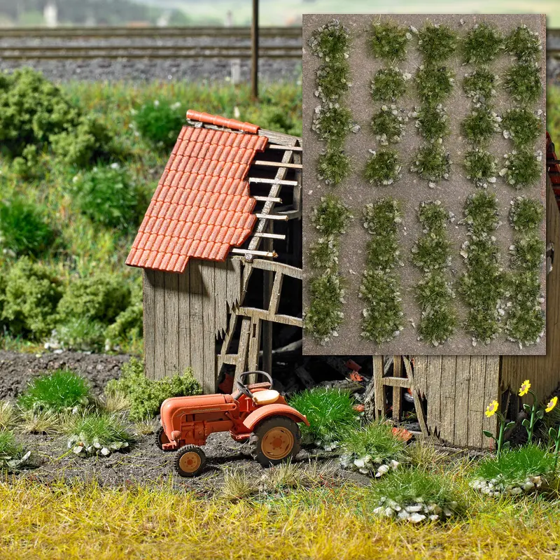 3553 - Tufts Of Grass With Stones - Late Summer (Ho Scale) 1