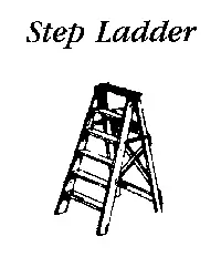 361-554 - Step Ladder - Brown (Ho Scale) 1