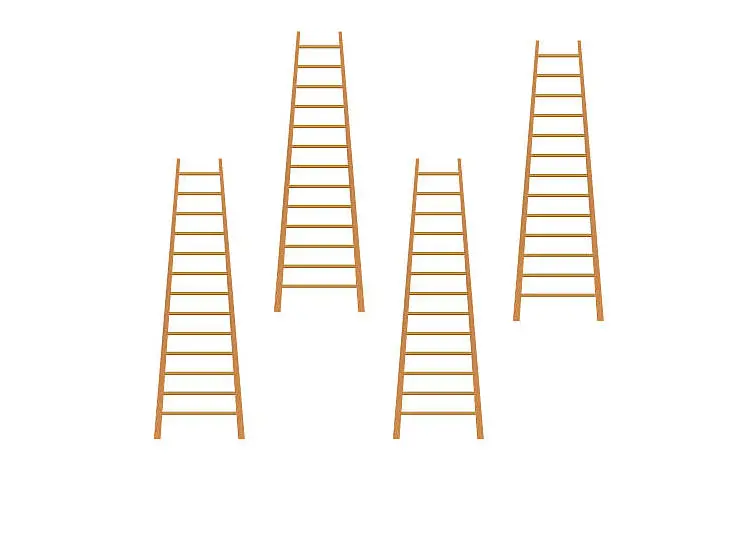 361-555 - Custom Ladders - 10' Lean-To Ladders (Ho Scale) 1