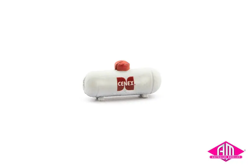 361-725 - Custom Details - White Small Propane Tank (1Pk) (Ho Scale) 1