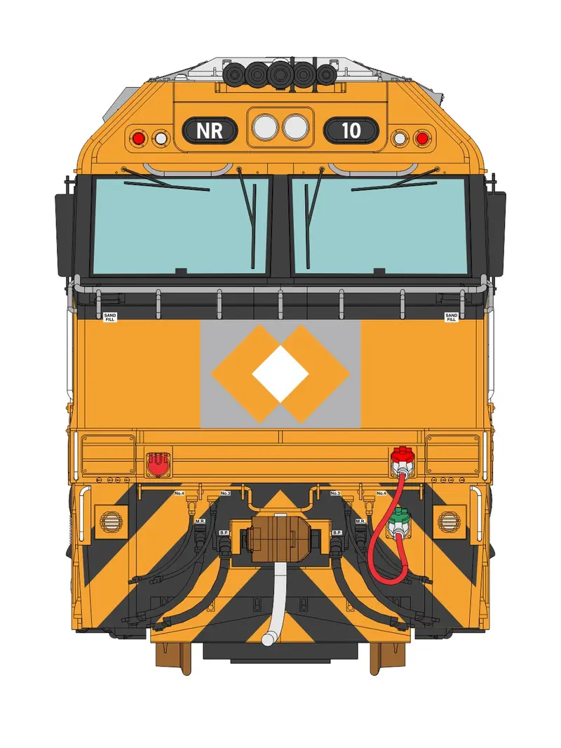 3D Wall Art Nr Class Nr10 National Rail Orange & Grey (1:8 Scale) La-1 1