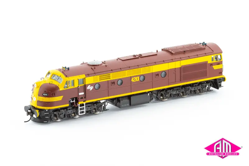 421 Class Locomotive 42101 Indian Red, No Red Lining, White L7 (421-25) Ho Scale 1