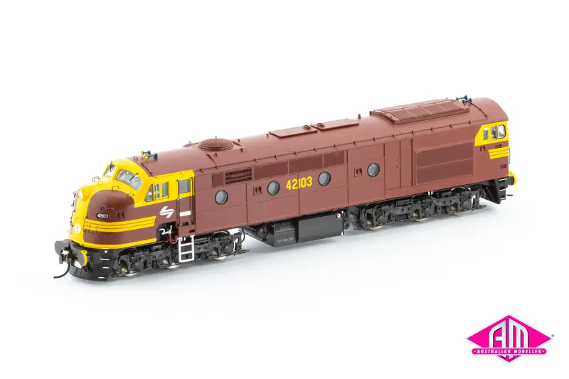 421 Class Locomotive 42103 Indian Red Austerity, White L7 (421-26) Ho Scale 1