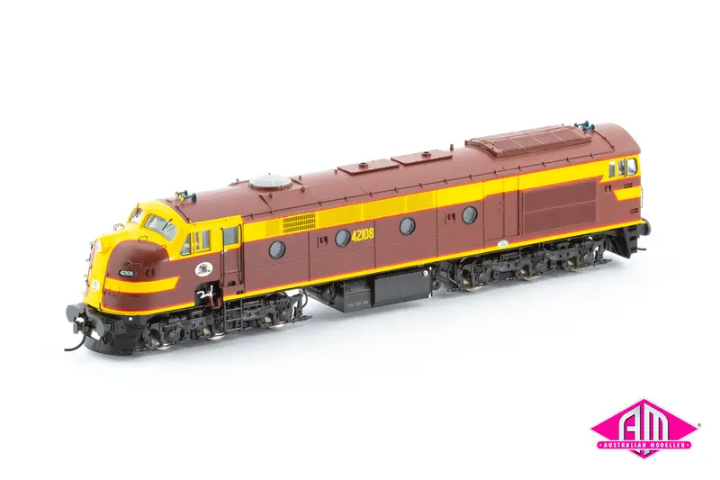 421 Class Locomotive 42108 Indian Red, Red Lining & Duck Egg Logo, No Pin Stripes (421-23) Ho Scale 1