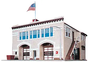 433-1390 - Hampden Fire Engine House Kit (Ho Scale) 1