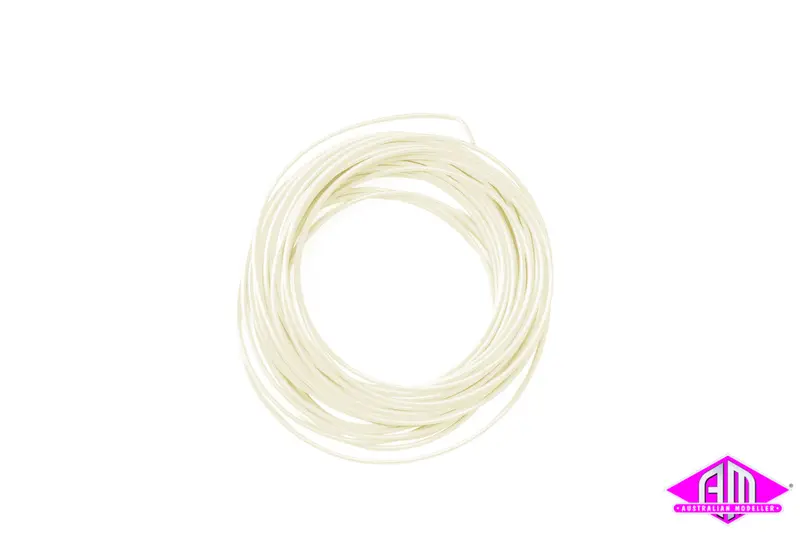 51940 - Super Thin Cable - 0.5Mm Diameter - Awg36 - 10M Bundle - White 1