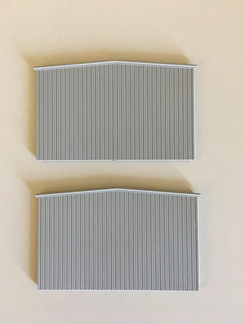 541-1012 - Prefab Steel Warehouse End Wall Panels (Ho Scale) 1