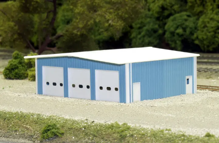 541-8009 - Fire Station Kit - Blue (N Scale) 1