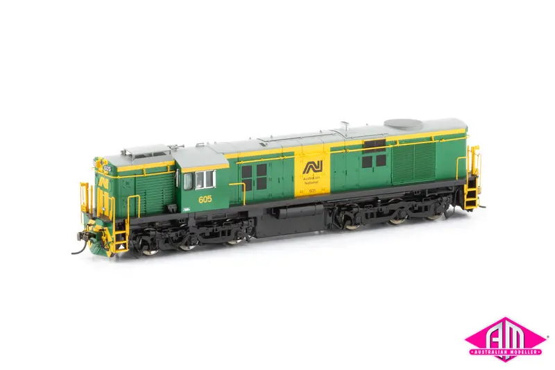600 Class Locomotive 605 An Green & Yellow - Grey Roof (600-8) Ho Scale 1