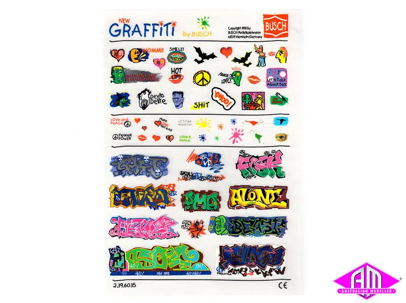 6035 - Rub On Graffiti Decal Set 1