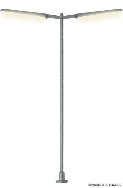 6099 - Slim Street Light - Double - Led White (Ho Scale) 1