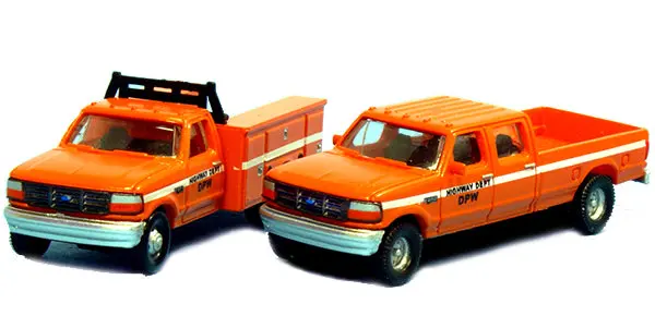618-N383jl9g9 - 1992 Ford F-350 Service Truck & F-250 Crew Cab Pickup Set (N Scale) 1