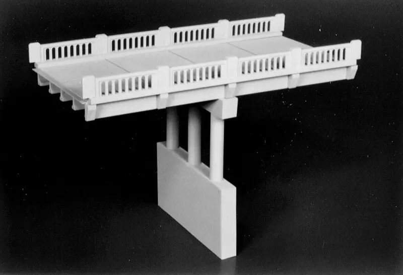 628-0102 - Early Highway Overpass Kit With Pier (Ho Scale) 1