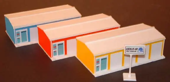 632-2902 - 2 Unit Self Storage Facility - Red (Ho Scale) 1