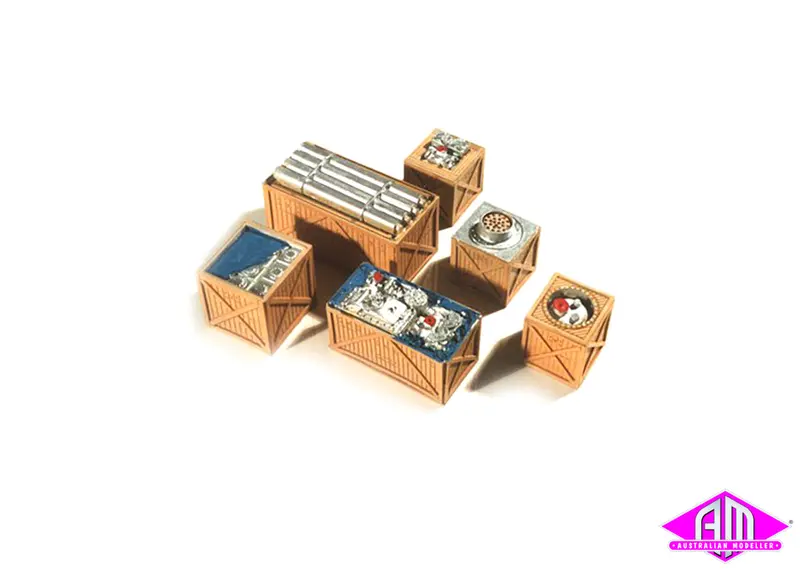 7251 - Open Crates / Machinery Wagon Load (Ho Scale) 1