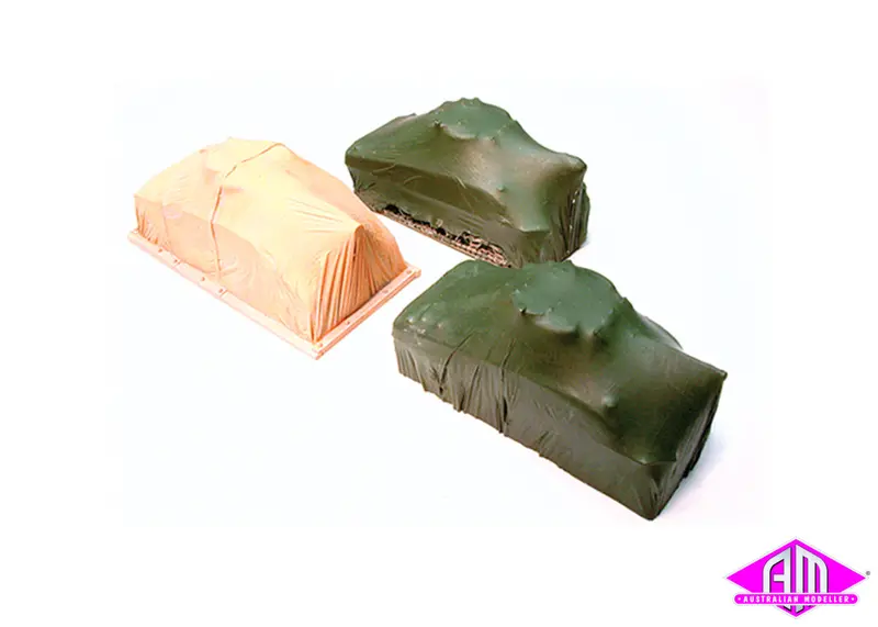 7256 - Covered Army Tanks Wagon Load (Ho Scale) 1