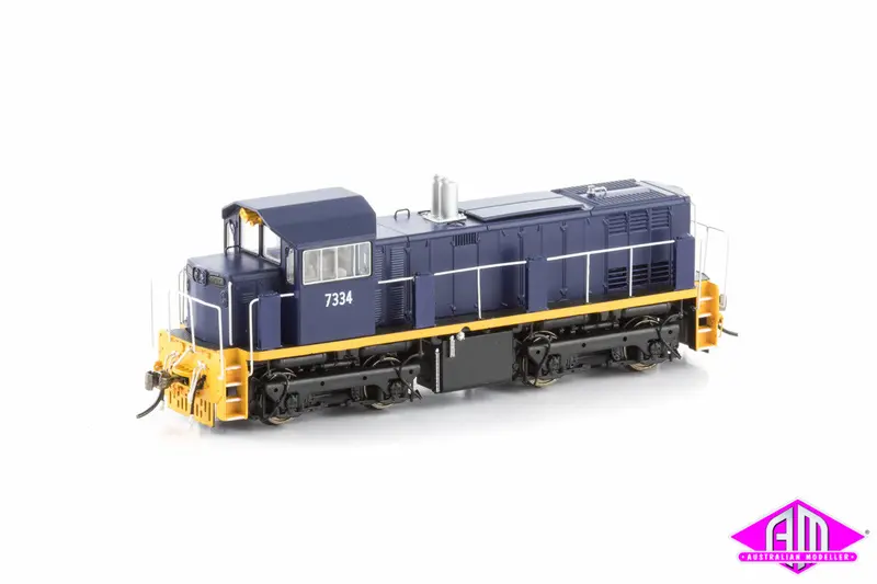 73 Class Locomotive 7334 Freight Rail Blue 73-13 Ho Scale 1