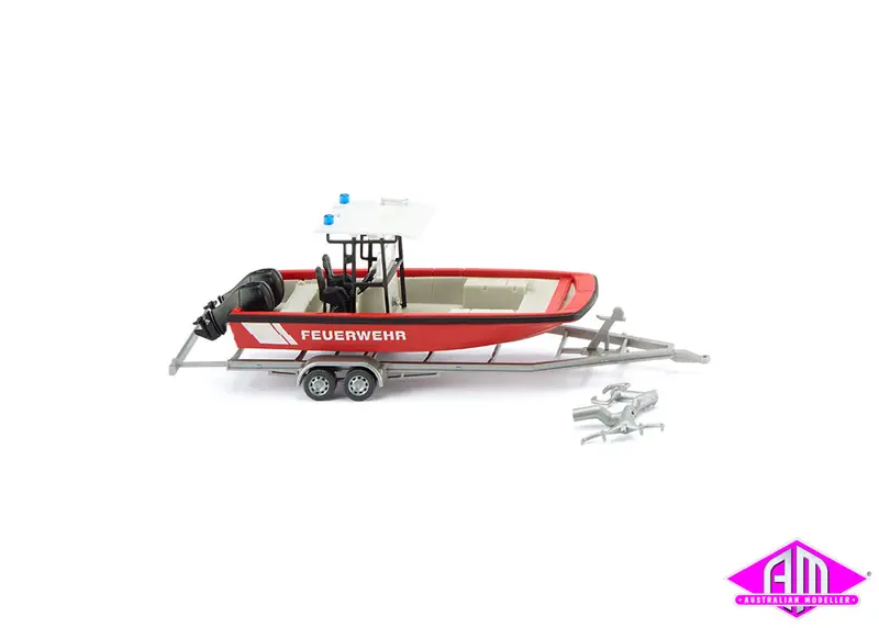 781-9547 - Fire Brigade Boat With Roof (Ho Scale) 1