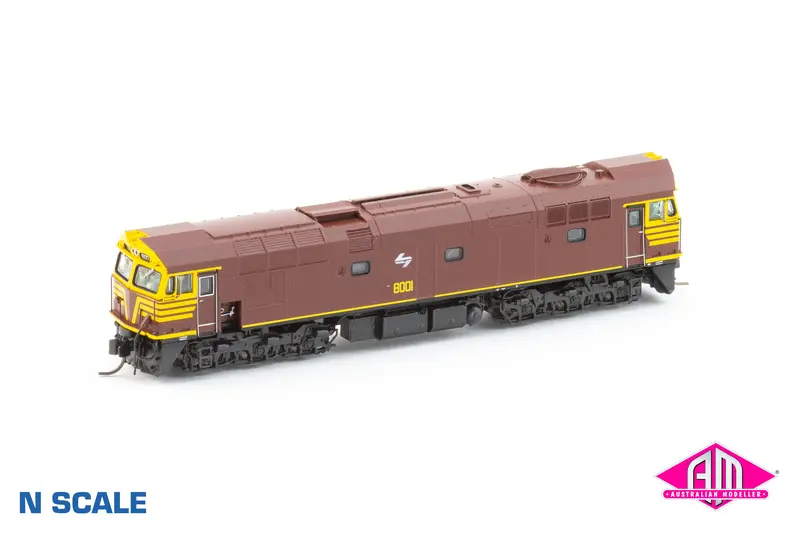 80 Class Locomotive 8001 Indian Red With White L7 (N80-1) N-Scale 1