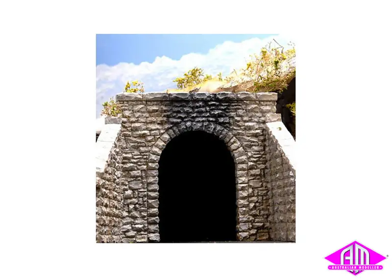 8360 - Single Track Tunnel Portal - Random Stone (Ho Scale) 1