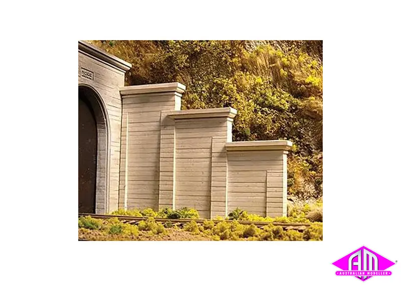 8421 - Stepped Tunnel Wall Abutment - Concrete (Ho Scale) 1