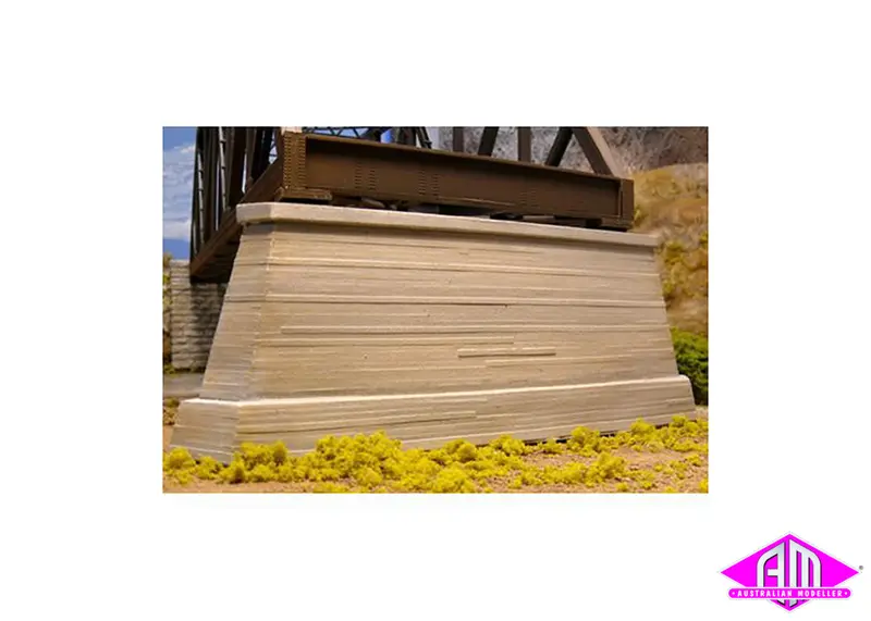 8433 - Double Track Bridge Pier - Concrete (Ho Scale) 1