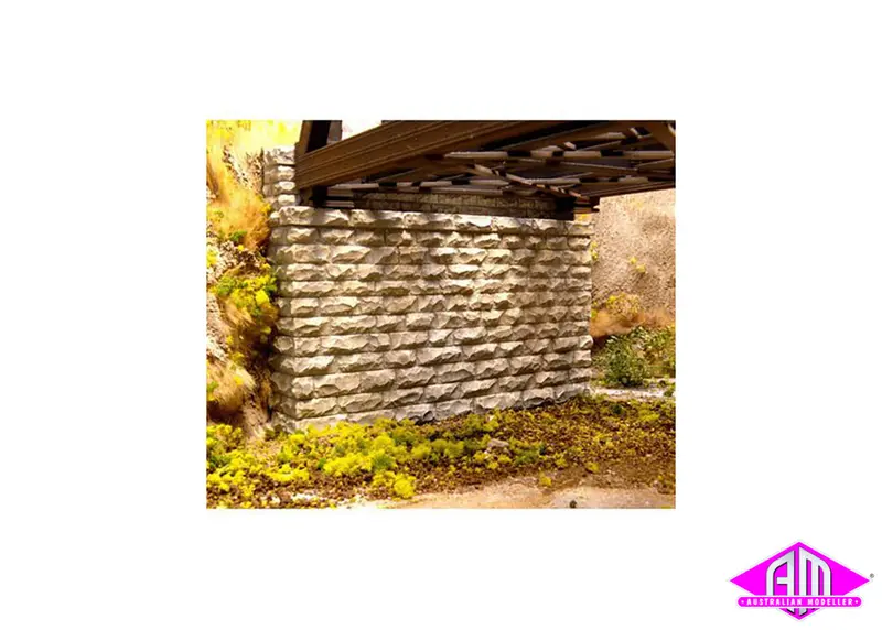8450 - Double Track Bridge Abutment - Stone (Ho Scale) 1