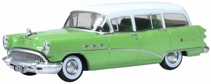 87Bce54003 - 1954 Buick Century Estate Wagon - Willow Green And White (Ho Scale) 1