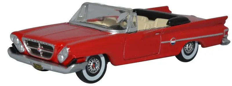 87Cc61001 - 1961 Chrysler 300 Convertible - Mardi Gras Red (Ho Scale) 1