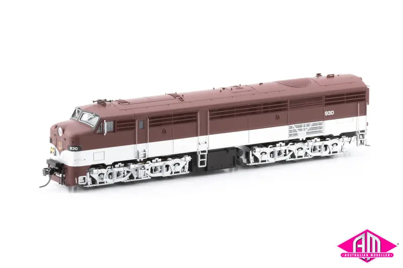 930 Class Locomotive , Ho Scale, South Australian Railways - Maroon/Silver, 930 1