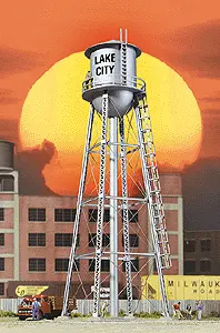 933-2826 - City Water Tower - Assembled (Ho Scale) 1