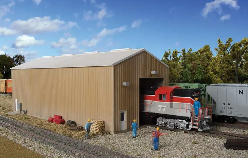 933-2985 - Modern Single-Track Engine House Kit (Ho Scale) 1