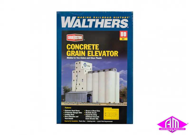 933-3022 - Concrete Grain Elevator Kit (Ho Scale) 1