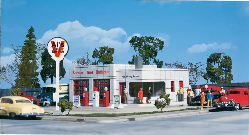 933-3072 - Al's Victory Service Gas Station Kit (Ho Scale) 1