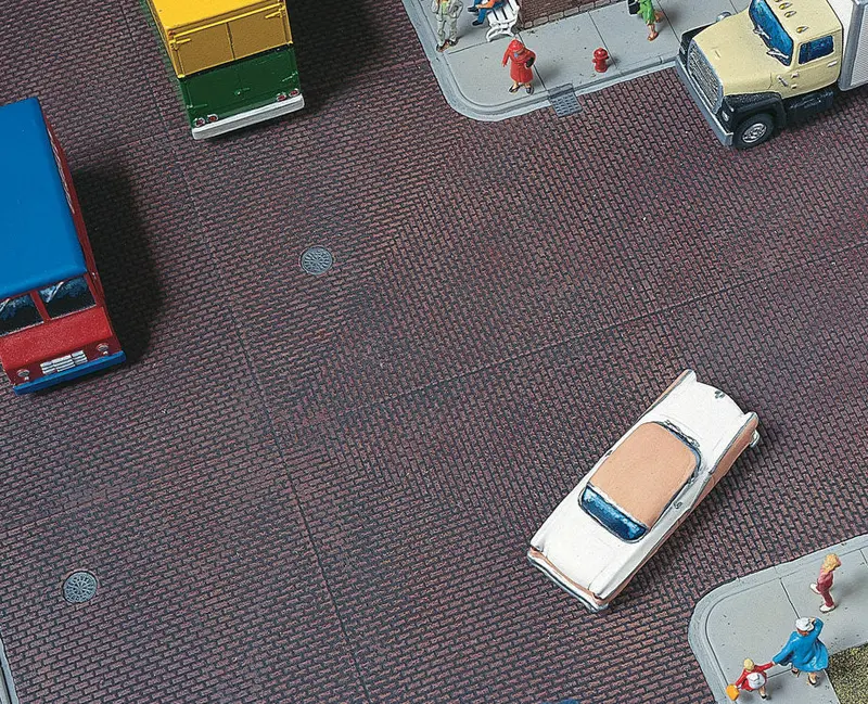 933-3156 - Street System Expander - Brick - Straight Sections - 10Pc (Ho Scale) 1