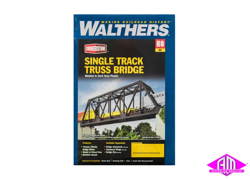933-3185 - Single Track Truss Bridge Kit (Ho Scale) 1