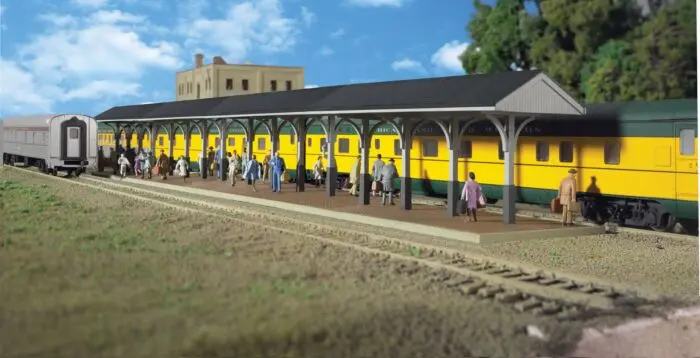 933-3188 - Wood Station Shelter & Platform Kit (Ho Scale) 1