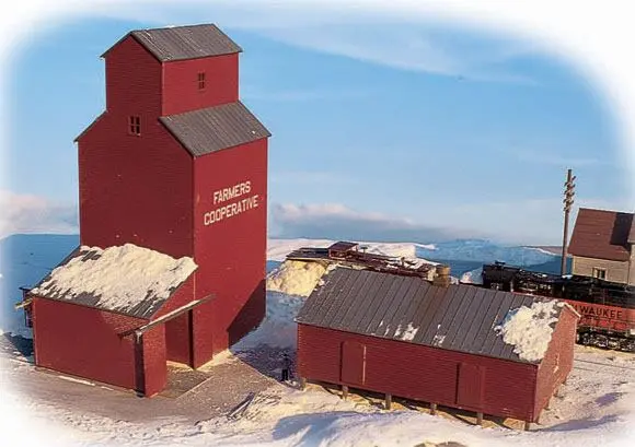 933-3238 - Farmer's Co-Op Grain Elevator Kit (N Scale) 1