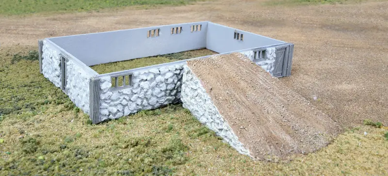 933-3331 - Fieldstone Barn Base & Ramp Kit (Ho Scale) 1