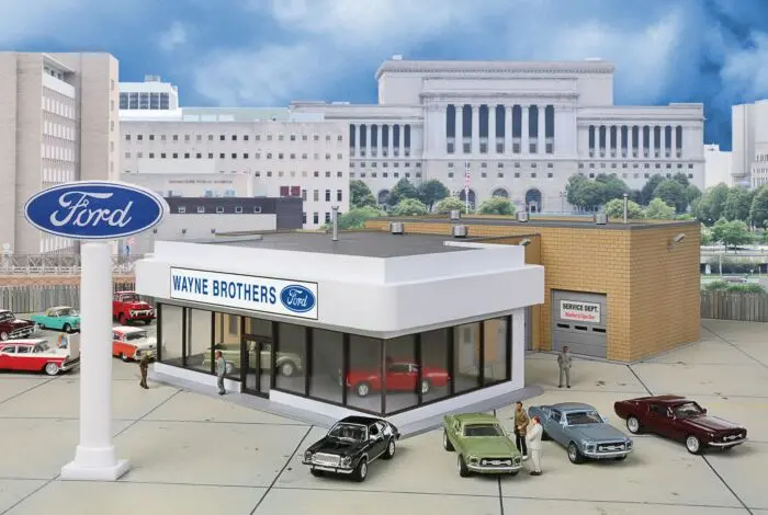 933-3483 - Wayne Bros. Ford Dealership Kit (Ho Scale) 1