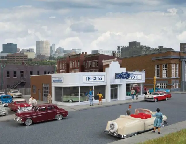 933-3490 - Vintage Ford Auto Dealer Kit (Ho Scale) 1