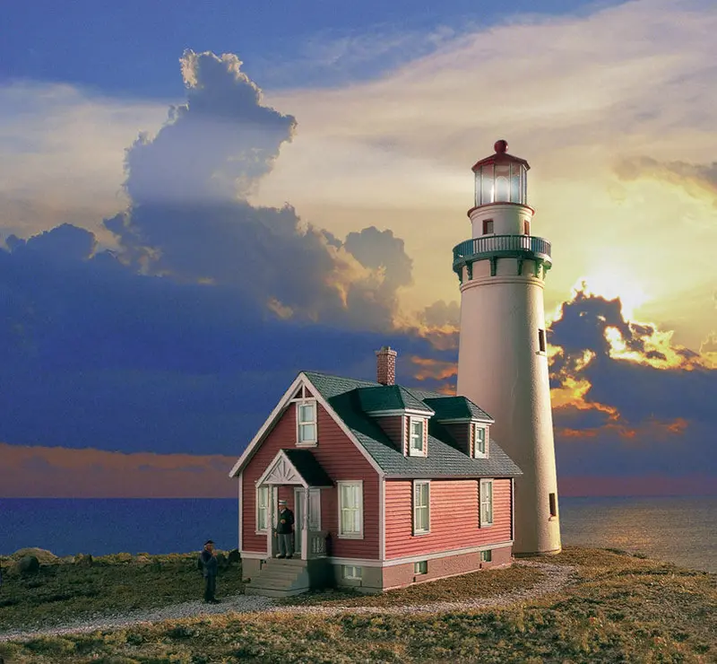 933-3663 - Rocky Point Lighthouse Kit (Ho Scale) 1