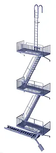 933-3729 - Vintage Fire Escape Kit (Ho Scale) 1