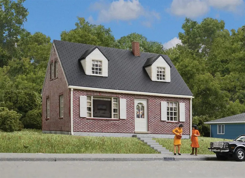 933-3774 - Brick Cape Cod House Kit (Ho Scale) 1