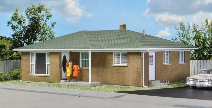 933-3777 - Ranch Tract House Kit (Ho Scale) 1