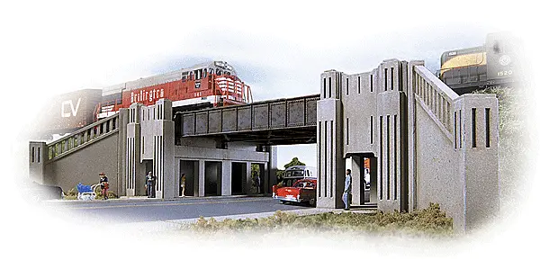 933-3800 - Highway Underpass Art Deco Kit (N Scale) 1
