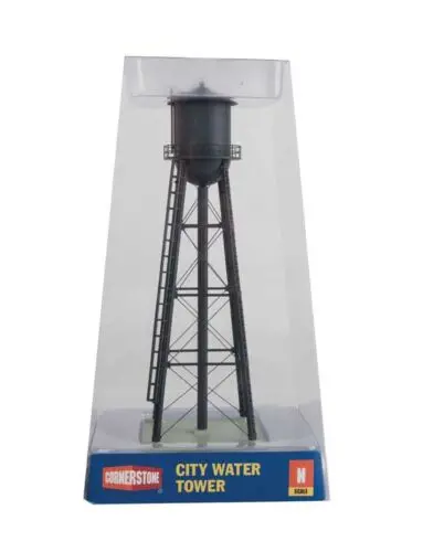933-3832 - City Water Tower Black - Assembled (N Scale) 1